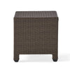 Perie Accent Table | 18’’ Modern Square Top | Dark Brown Rattan Woven BM335256