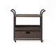 Naed Rolling Kitchen Bar Cart | 40’’ Dark Brown Rattan Woven BM335259