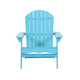 Outdoor Adirondack Chair | Slatted Back | Blue Foldable Wood Frame