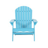 Outdoor Adirondack Chair | Slatted Back | Blue Foldable Wood Frame BM335263