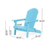 Outdoor Adirondack Chair | Slatted Back | Blue Foldable Wood Frame BM335263