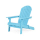 Outdoor Adirondack Chair | Slatted Back | Blue Foldable Wood Frame