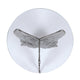 Accent Table w 17’’ Glass Top | Butterfly Wing Nickel Aluminum Base BM335264