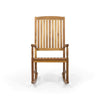 Fred Outdoor Rocking Chair | Slatted Back Design | Brown Acacia Wood
