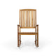 Fred Outdoor Rocking Chair | Slatted Back Design | Brown Acacia Wood