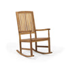 Fred Outdoor Rocking Chair | Slatted Back Design | Brown Acacia Wood