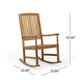 Fred Outdoor Rocking Chair | Slatted Back Design | Brown Acacia Wood