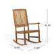 Fred Outdoor Rocking Chair | Slatted Back Design | Brown Acacia Wood