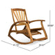 Rizz Outdoor Reclining Rocking Chair | Retractable Footrest | Brown
