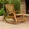 Rizz Outdoor Reclining Rocking Chair | Retractable Footrest | Brown