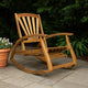 Rizz Outdoor Reclining Rocking Chair | Retractable Footrest | Brown