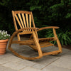 Rizz Outdoor Reclining Rocking Chair | Retractable Footrest | Brown