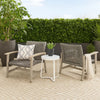 Bops Outdoor Club Chair Set of 2 | Graywash Acacia Wood | Gray Wicker