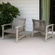 Bops Outdoor Club Chair Set of 2 | Graywash Acacia Wood | Gray Wicker