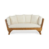 Flex Outdoor Daybed | Brown Wood | 65" | Ivory Polyester Cushions