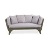Flex Outdoor Daybed | 65" | Acacia Wood | Gray Polyester Cushions