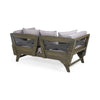 Flex Outdoor Daybed | 65" | Acacia Wood | Gray Polyester Cushions