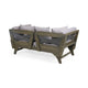 Flex Outdoor Daybed | 65" | Acacia Wood | Gray Polyester Cushions