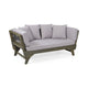 Flex Outdoor Daybed | 65" | Acacia Wood | Gray Polyester Cushions