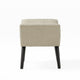 Vibe Ottoman Bench | Tufted Beige Fabric | Gray 36’’ | Nailhead Trim BM335274