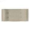 Vibe Ottoman Bench | Tufted Beige Fabric | Gray 36’’ | Nailhead Trim BM335274