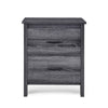 Nightstand Dresser | 2 Storage Drawers | 23’’ | Modern Dark Gray BM335277