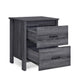 Nightstand Dresser | 2 Storage Drawers | 23’’ | Modern Dark Gray BM335277
