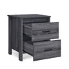 Nightstand Dresser | 2 Storage Drawers | 23" | Modern Dark Gray