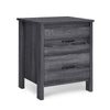 Nightstand Dresser | 2 Storage Drawers | 23" | Modern Dark Gray