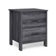 Nightstand Dresser | 2 Storage Drawers | 23" | Modern Dark Gray