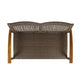 Bops Outdoor Loveseat | Natural Brown Acacia Wood | 52" | Gray Wicker