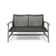 Bops Outdoor Loveseat | Rustic Acacia Wood Frame | 52’’ | Gray Wicker