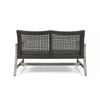 Bops Outdoor Loveseat | Rustic Acacia Wood Frame | 52’’ | Gray Wicker
