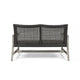 Bops Outdoor Loveseat | Rustic Acacia Wood Frame | 52" | Gray Wicker