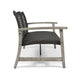 Bops Outdoor Loveseat | Rustic Acacia Wood Frame | 52" | Gray Wicker