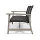 Bops Outdoor Loveseat | Rustic Acacia Wood Frame | 52" | Gray Wicker