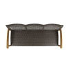 Bops Outdoor Sofa | Brown Acacia Wood Frame | 76’’ | Gray Wicker BM335280