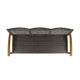 Bops Outdoor Sofa | Brown Acacia Wood Frame | 76" | Gray Wicker