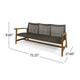 Bops Outdoor Sofa | Brown Acacia Wood Frame | 76’’ | Gray Wicker BM335280