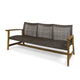 Bops Outdoor Sofa | Brown Acacia Wood Frame | 76" | Gray Wicker