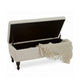 Kiyo Ottoman | Linen Ivory Faux Suede | 41’’ | Tufted Storage Lid BM335281