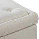 Kiyo Ottoman | Linen Ivory Faux Suede | 41" | Tufted Storage Lid