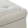 Kiyo Ottoman | Linen Ivory Faux Suede | 41’’ | Tufted Storage Lid BM335281