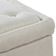 Kiyo Ottoman | Linen Ivory Faux Suede | 41’’ | Tufted Storage Lid BM335281