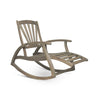 Rizz Outdoor Reclining Rocking Chair | Retractable Footrest Brown Wood