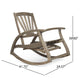 Rizz Outdoor Reclining Rocking Chair | Retractable Footrest Brown Wood