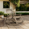 Rizz Outdoor Reclining Rocking Chair | Retractable Footrest Brown Wood