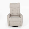 Manual Recliner Chair | Glider and Swivel Mechanism | Beige Fabric