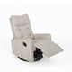 Manual Recliner Chair | Glider and Swivel Mechanism | Beige Fabric