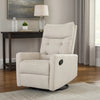 Manual Recliner Chair | Glider and Swivel Mechanism | Beige Fabric